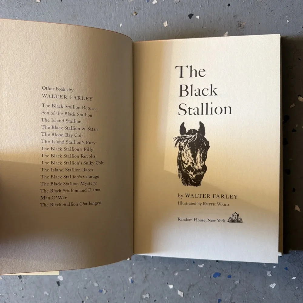 The Black Stallion Walter Farley / 1941 BCE HCDJ F-1 Random House